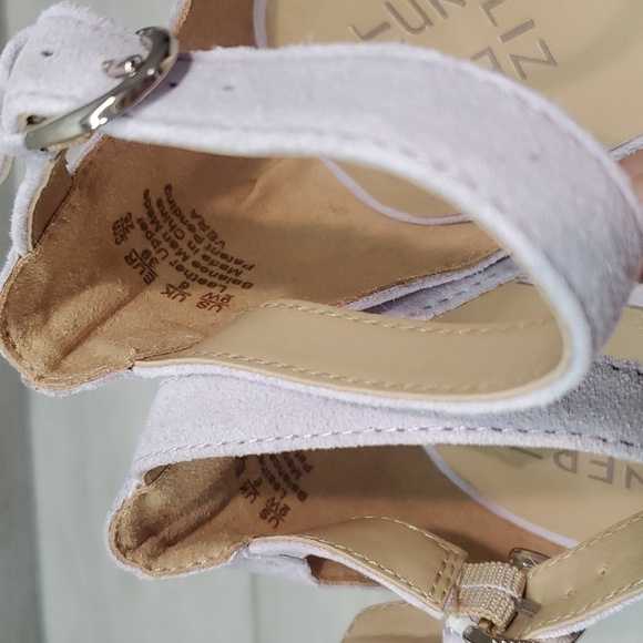 NEW Naturalizer Womens Vera Blue Ankle Suede Strap Heels Sandals Shoes sz 9 - Picture 6 of 14